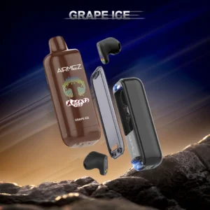 Airmez Xbeat 50K PRO, približek medvedkega lika, modra barva, Mr Blue oznaka, prozorna plastika, vgrajene slušalke