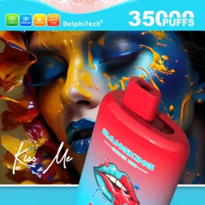 BANG KING Switch Duo 35000 Puffs, Kiss Me, samostojni prikaz, dvojni okus, DelphiTech tehnologija