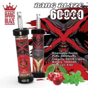 BANG BLAZE 60000 Puffs Shisha, okus Cherry Mint, tarot motiv 