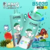 Bang Leader 85K Puffs 3 v 1, tri prilagodljive okuse, Pineapple Ice, Strawberry Red Bull, Mixed Berries, tirkizna barva, gorilski motiv s kapa, ledeni elementi